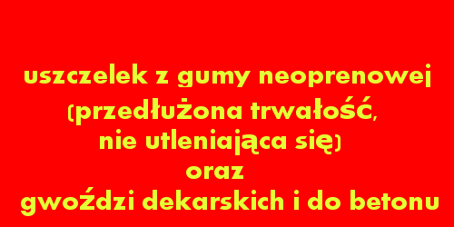 Wyprzedaż uszczelek z gumy neoprenowej